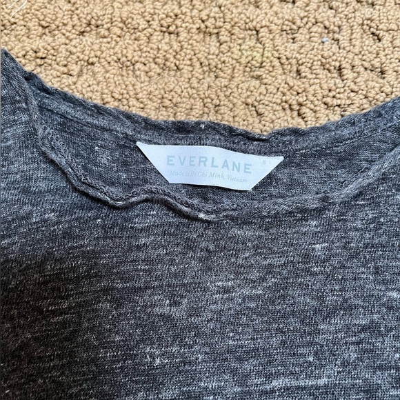 Everlane classic linen tank top charcoal - size s - Picture 3 of 4